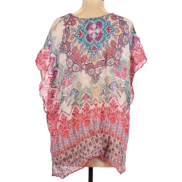 CHICO'S Linen Boho Top S/M - Picture 4 of 5